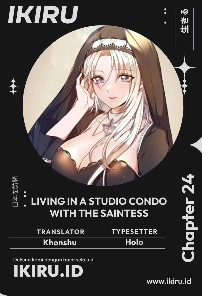 Komik Living in a Studio Condo With the Saintess Chapter 24 gambar 1