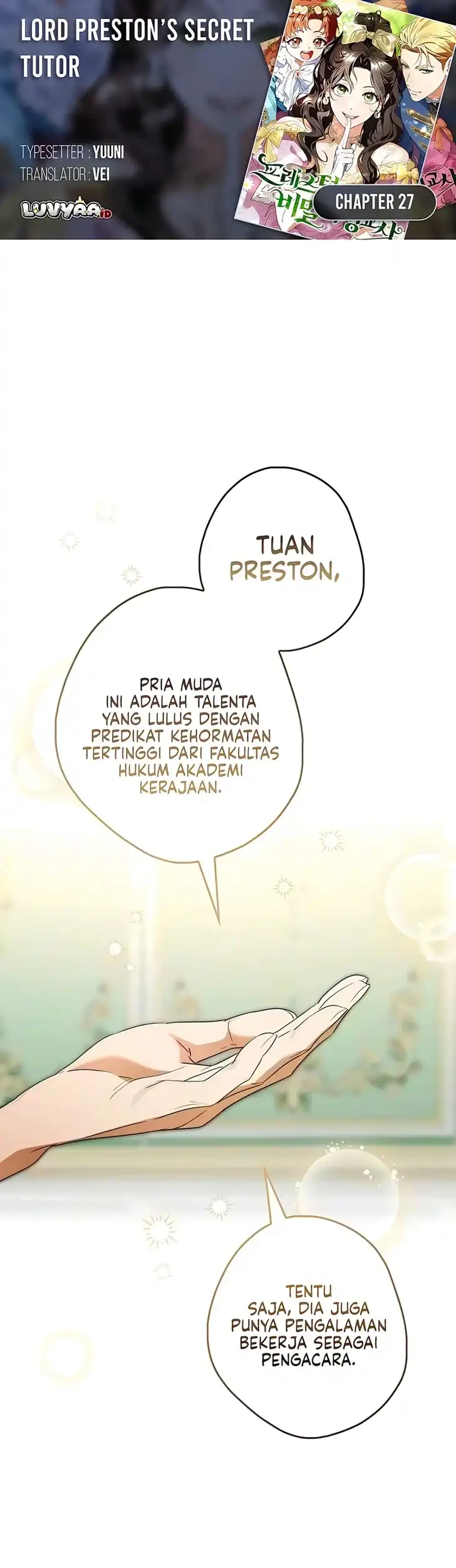 Komik Lord Preston’s Secret Tutor Chapter 27 gambar 1