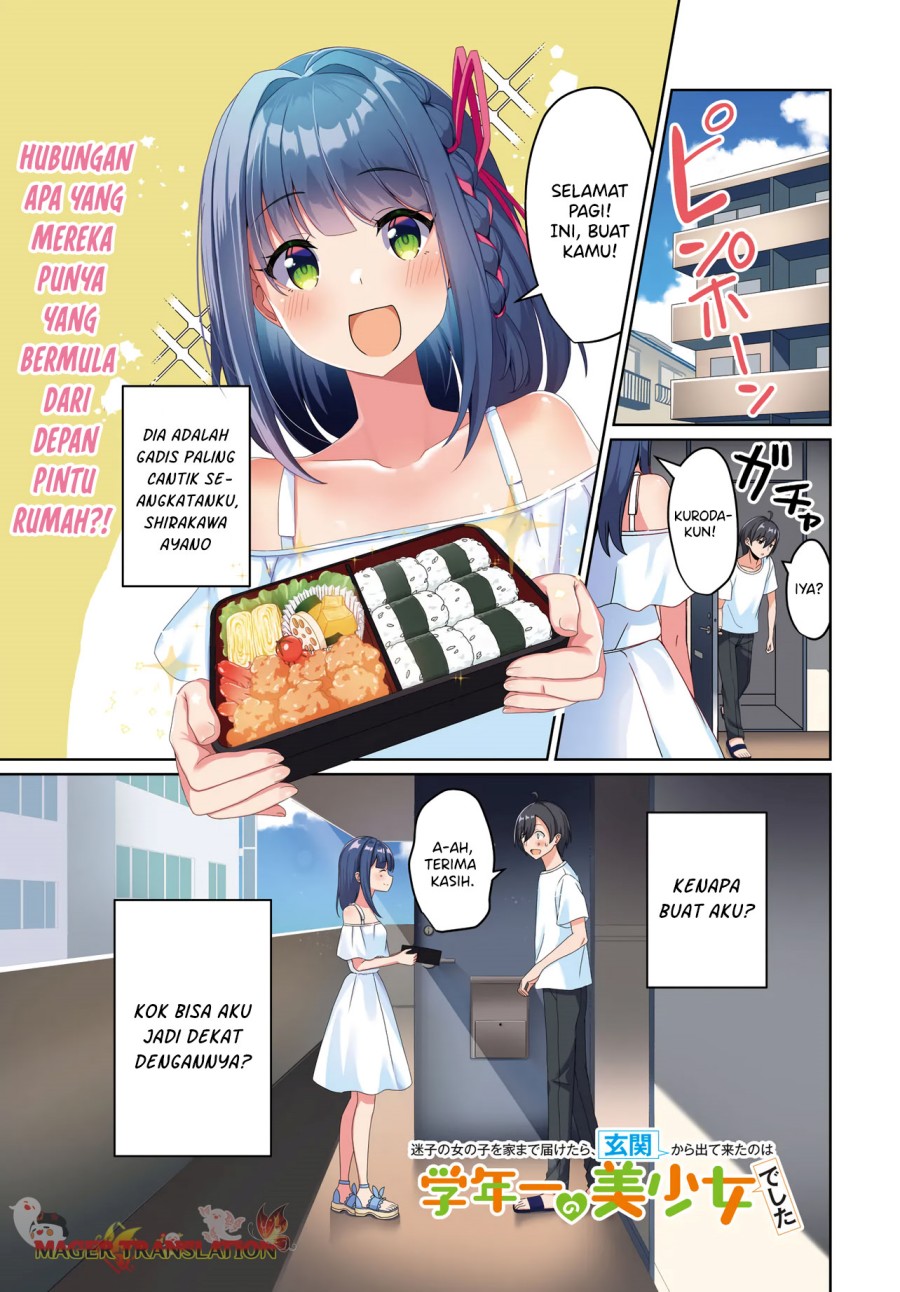 Manga Maigo no Onnanoko o Ie Made Todoketara, Genkan kara Detekita no wa Gakunen Ichi no Bishoujo deshita Chapter 1 gambar 2
