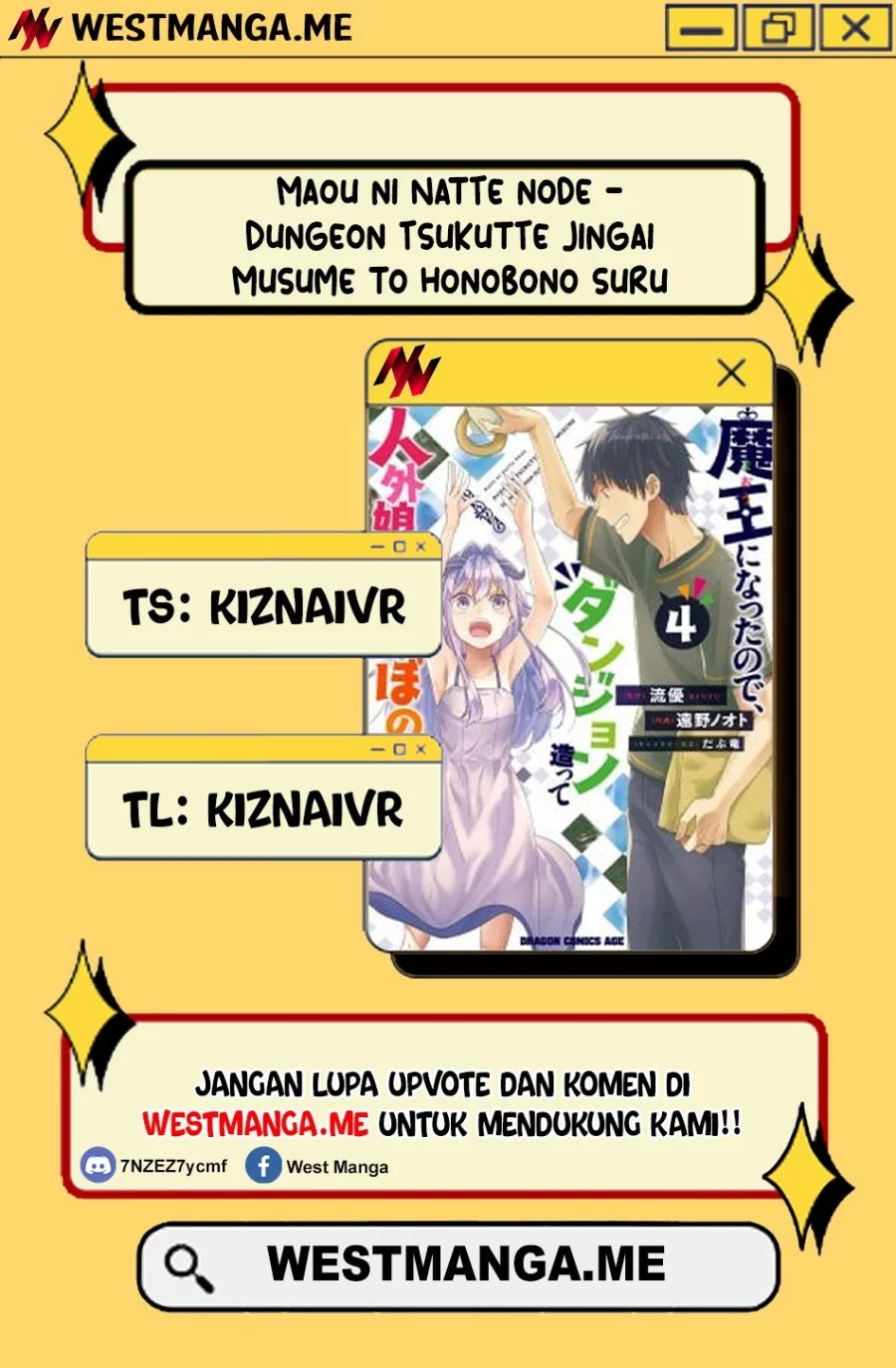 Komik Maou ni Natte node – Dungeon Tsukutte Jingai Musume to Honobono suru Chapter 84.1 gambar 1