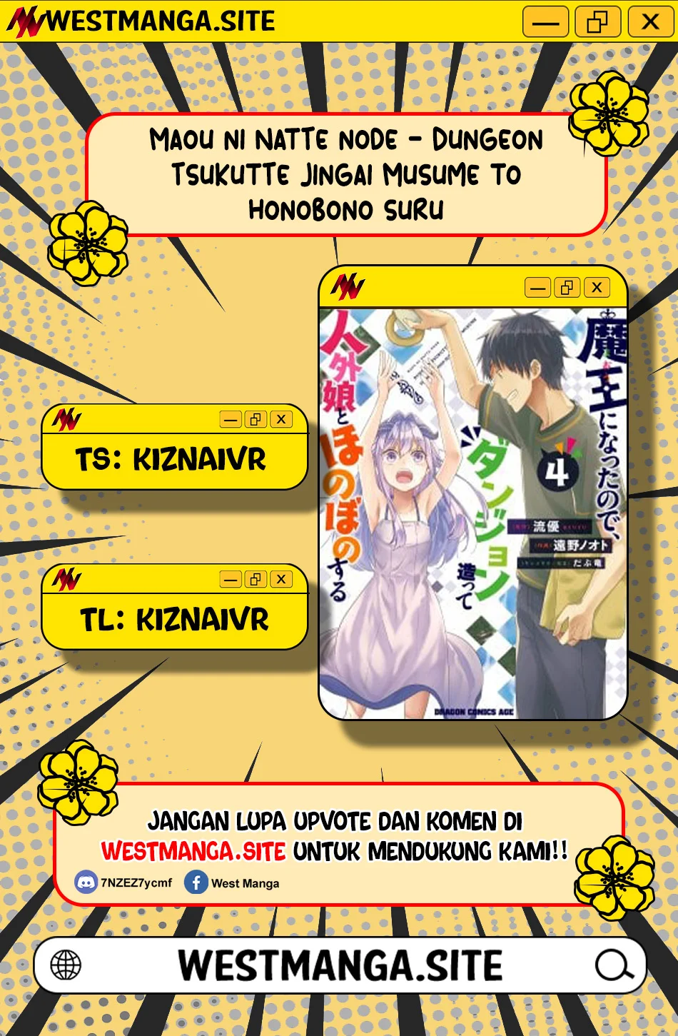 Komik Maou ni Natte node – Dungeon Tsukutte Jingai Musume to Honobono suru Chapter 91.2 gambar 1