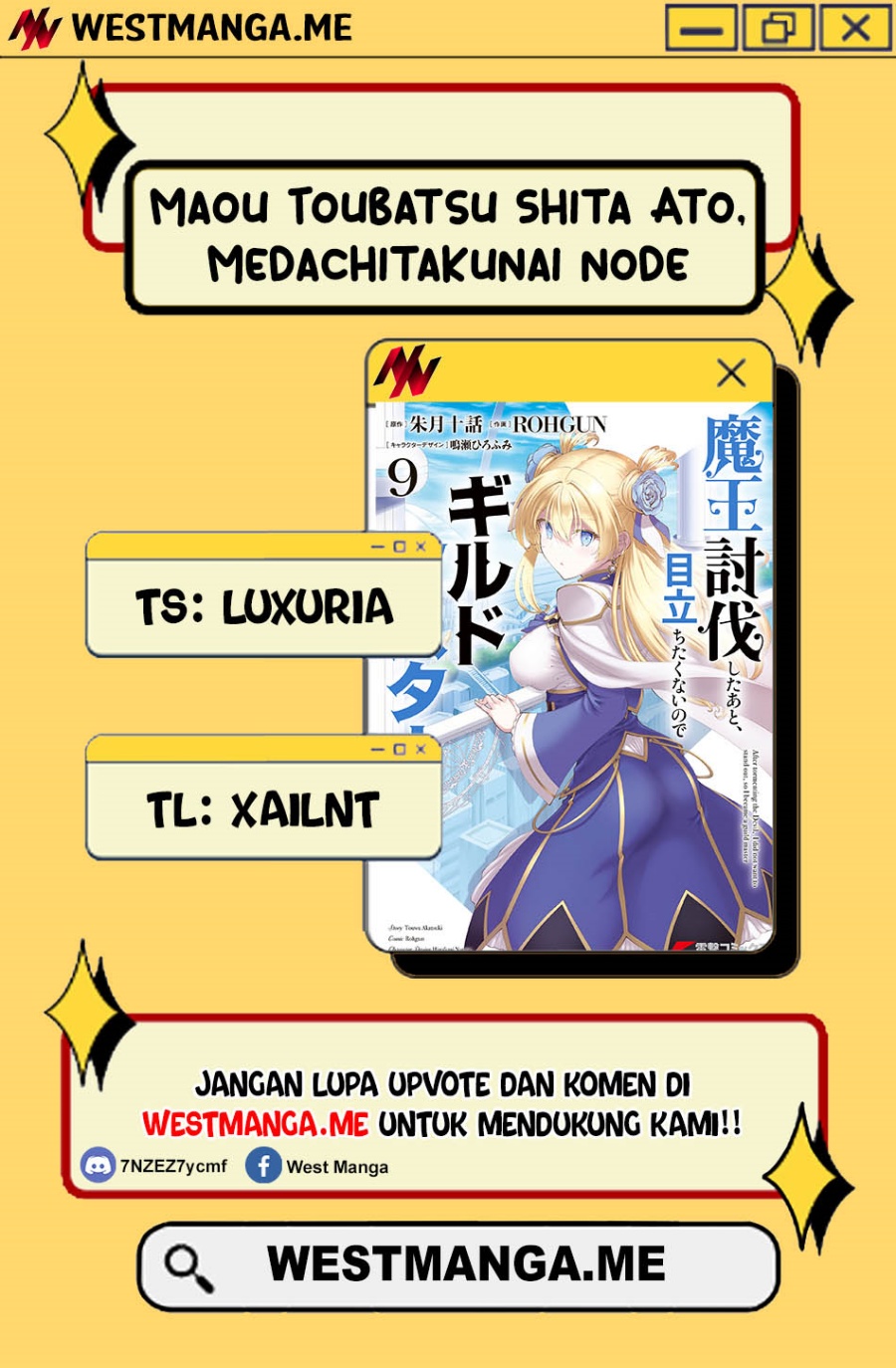 Komik Maou Toubatsu Shita Ato, Medachitakunai node Guild Master ni Natta Chapter 44 gambar 1