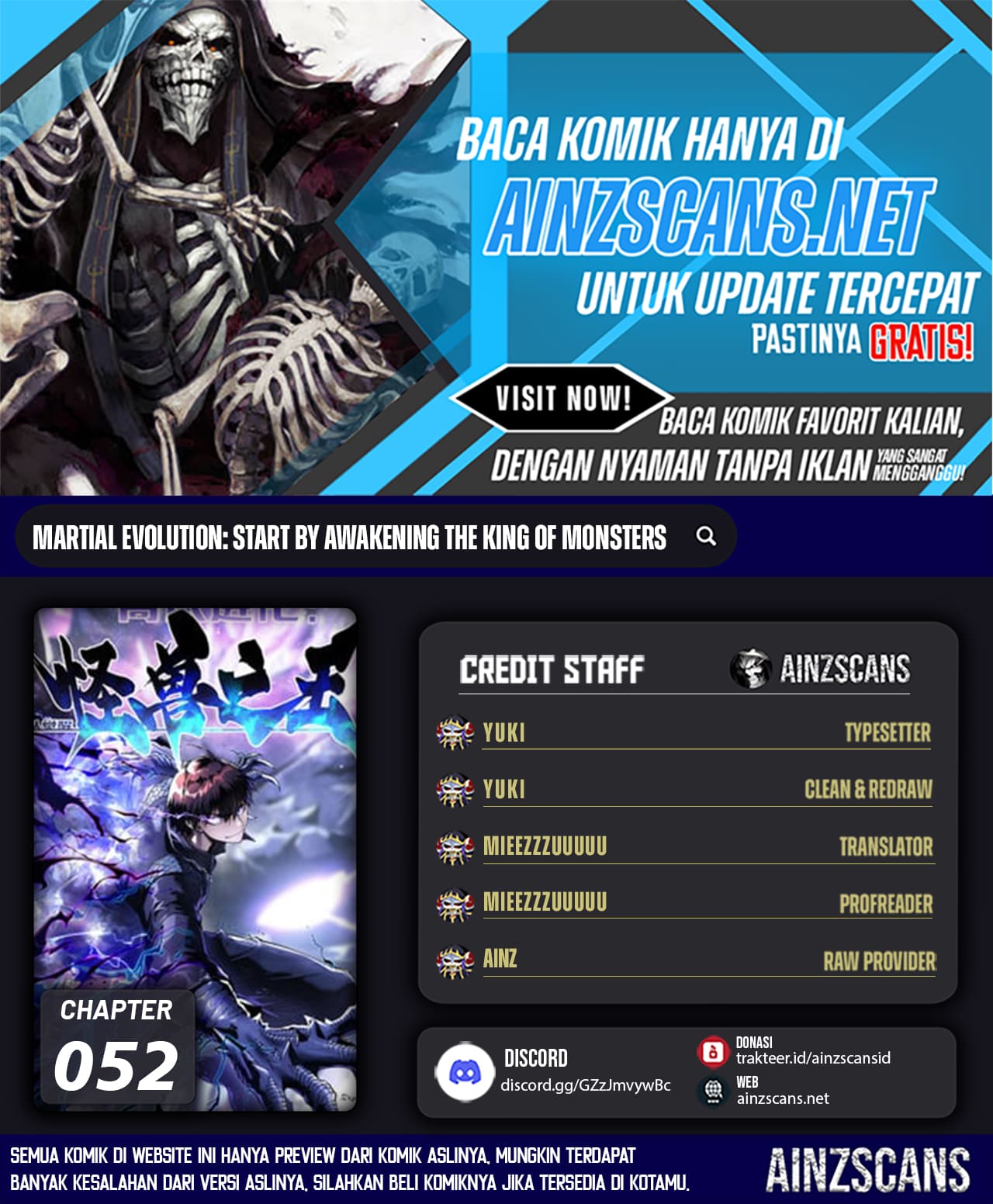 Komik Martial Evolution: Start by Awakening the King of Monsters Chapter 52 gambar 1