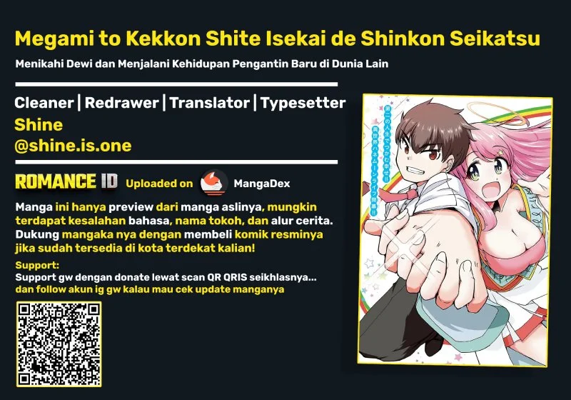 Komik Megami to Kekkon Shite Isekai de Shinkon Seikatsu Chapter 10 gambar 1