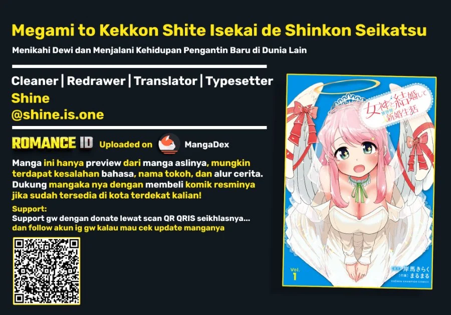 Komik Megami to Kekkon Shite Isekai de Shinkon Seikatsu Chapter 13 gambar 1