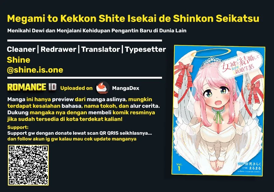 Komik Megami to Kekkon Shite Isekai de Shinkon Seikatsu Chapter 18 gambar 1