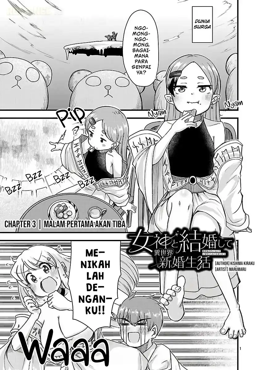 Manga Megami to Kekkon Shite Isekai de Shinkon Seikatsu Chapter 3 gambar 2