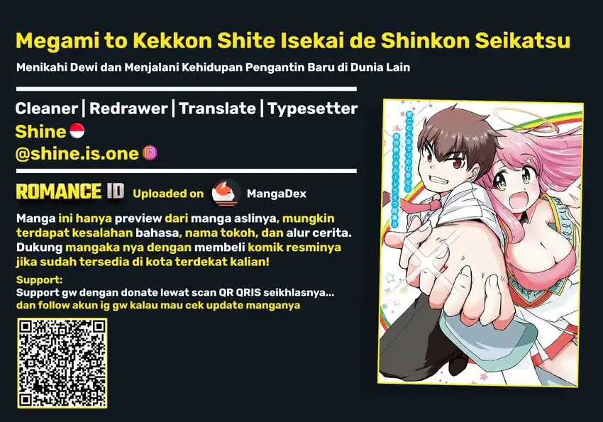 Komik Megami to Kekkon Shite Isekai de Shinkon Seikatsu Chapter 6 gambar 1