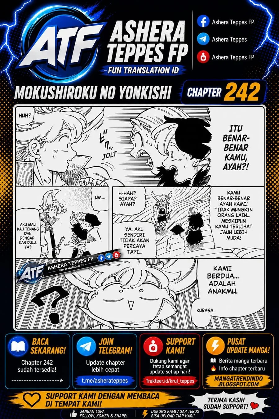 Komik Mokushiroku no Yonkishi Chapter 242 gambar 1