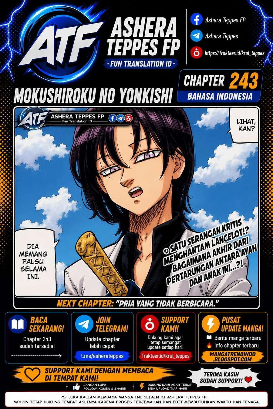 Komik Mokushiroku no Yonkishi Chapter 243 gambar 1