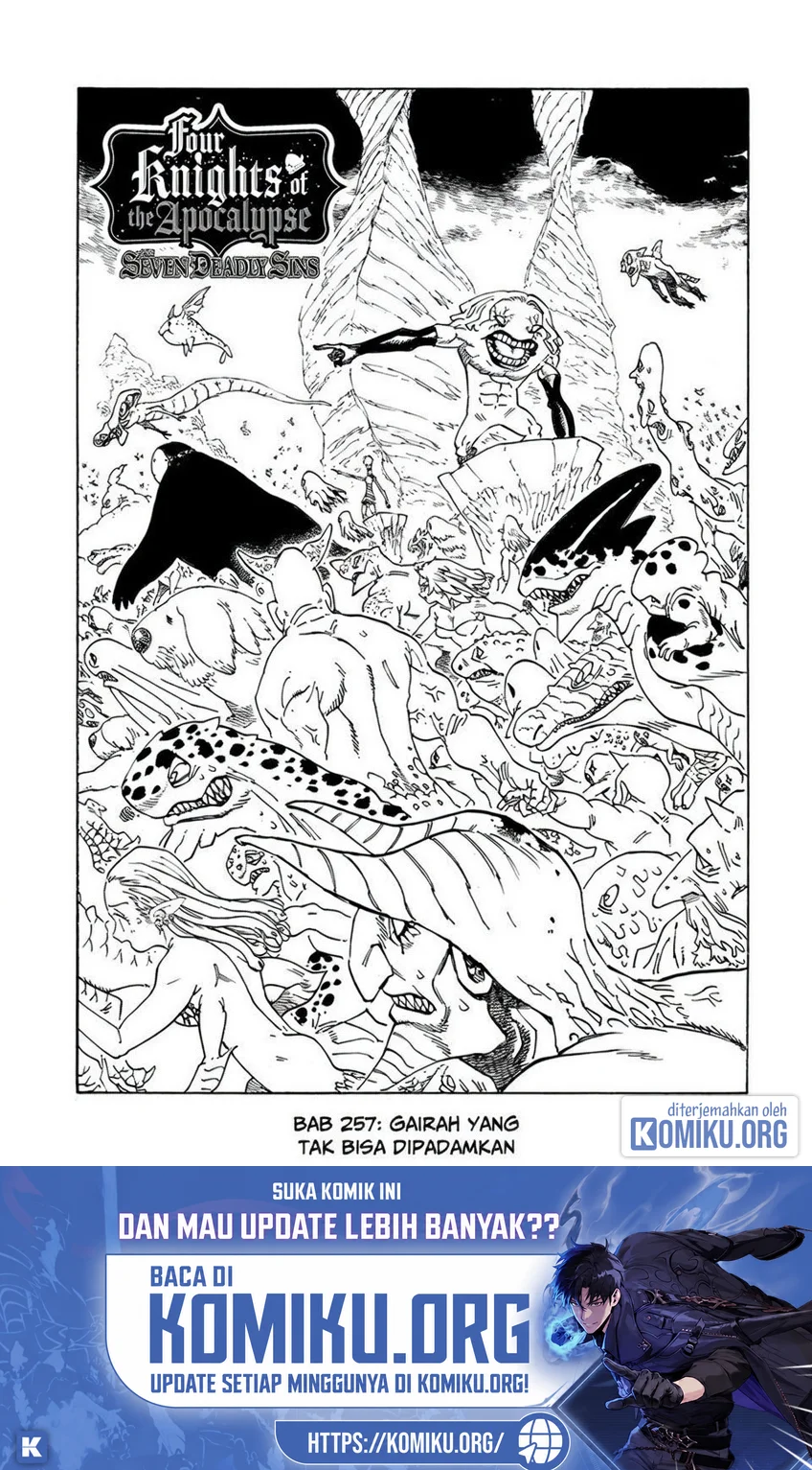 Komik Mokushiroku no Yonkishi Chapter 257 gambar 1