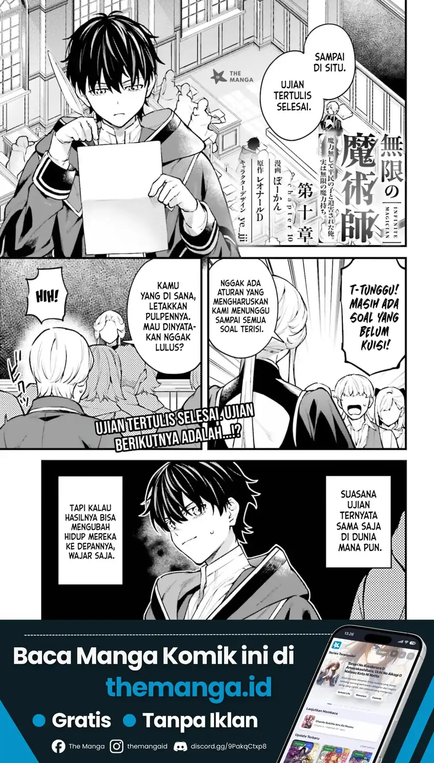 Manga Mugen no Majutsu Shi Maryoku Nashi de Heimin no Ko to Hakugai Sareta Ore. Jitsuha Mugen no Maryoku Mochi Chapter 10 gambar 2