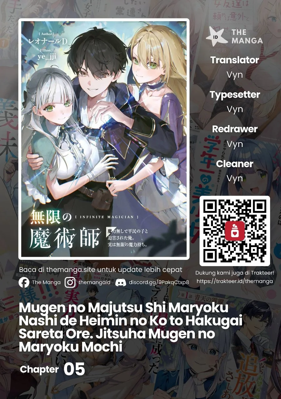 Komik Mugen no Majutsu Shi Maryoku Nashi de Heimin no Ko to Hakugai Sareta Ore. Jitsuha Mugen no Maryoku Mochi Chapter 5 gambar 1