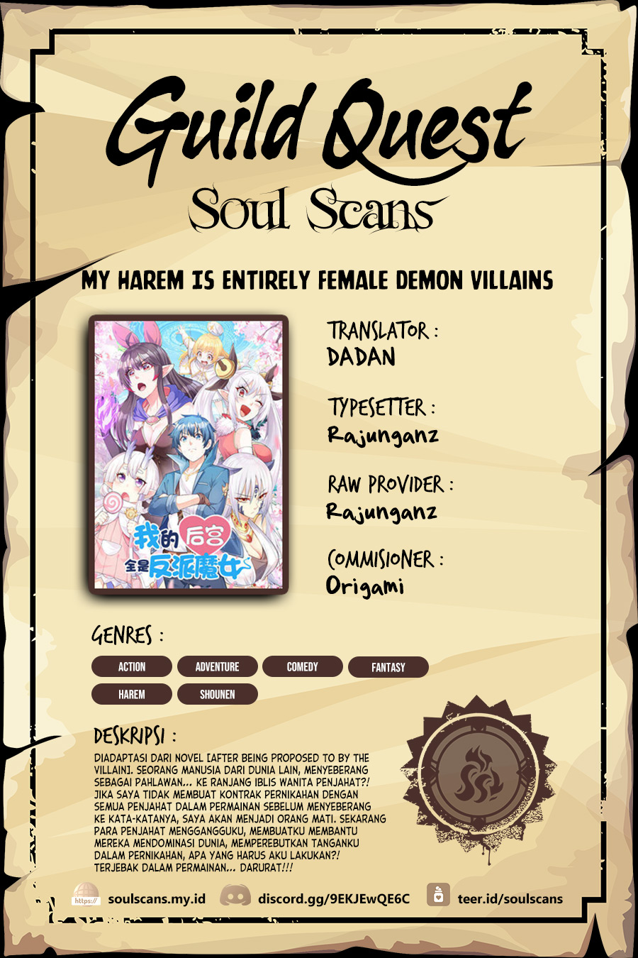 Komik My Harem Is Entirely Female Demon Villains Chapter 62 gambar 1
