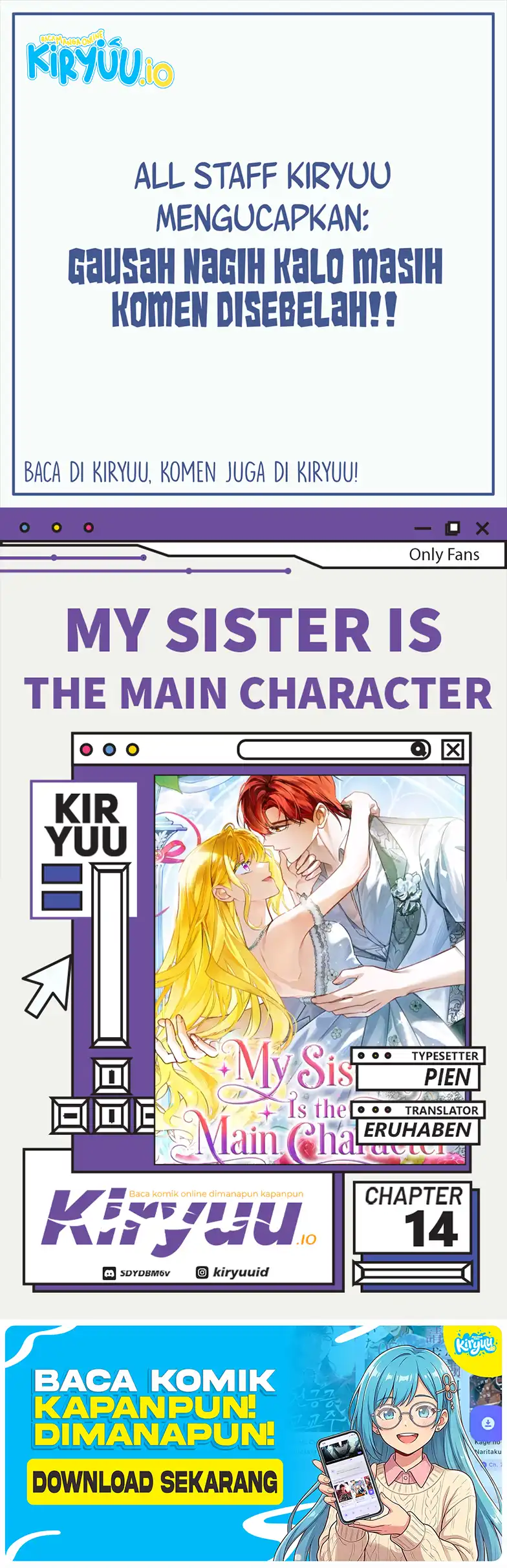 Komik My Sister Is the Main Character Chapter 14 gambar 1