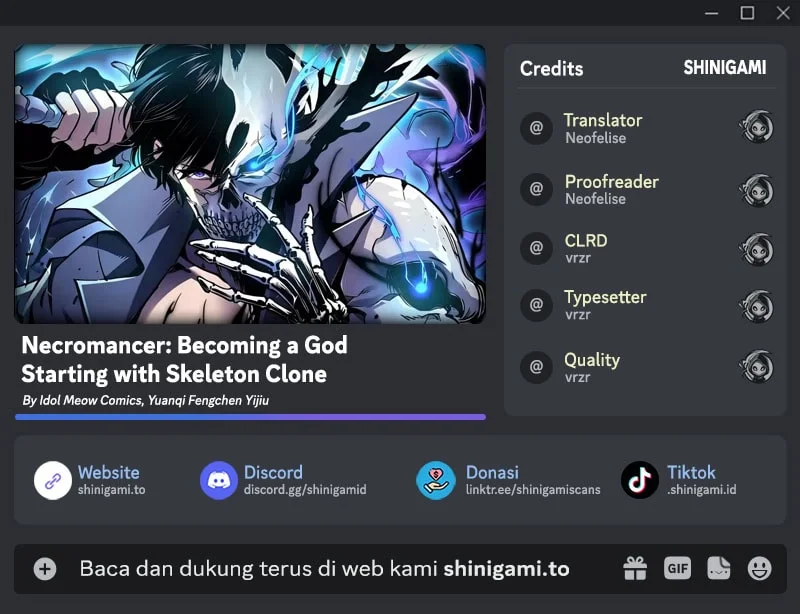 Komik Necromancer: Becoming A God Starting With Skeleton Clone Chapter 3 gambar 1