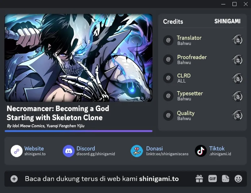 Komik Necromancer: Becoming A God Starting With Skeleton Clone Chapter 4 gambar 1