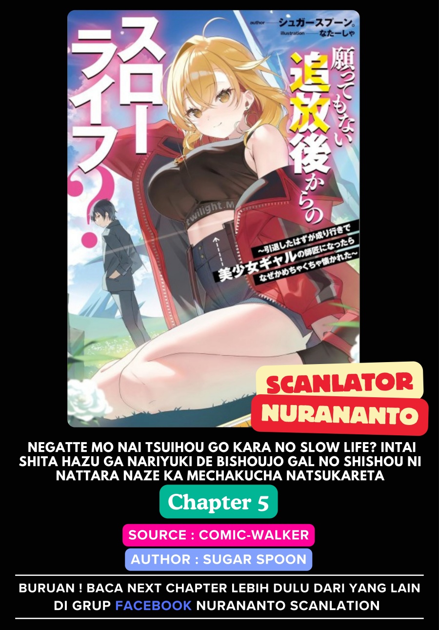 Komik Negatte mo Nai Tsuihou Go kara no Slow Life? Intai Shita Hazu ga Nariyuki de Bishoujo Gal no Shishou ni Nattara Naze ka Mechakucha Natsukareta Chapter 5 gambar 1