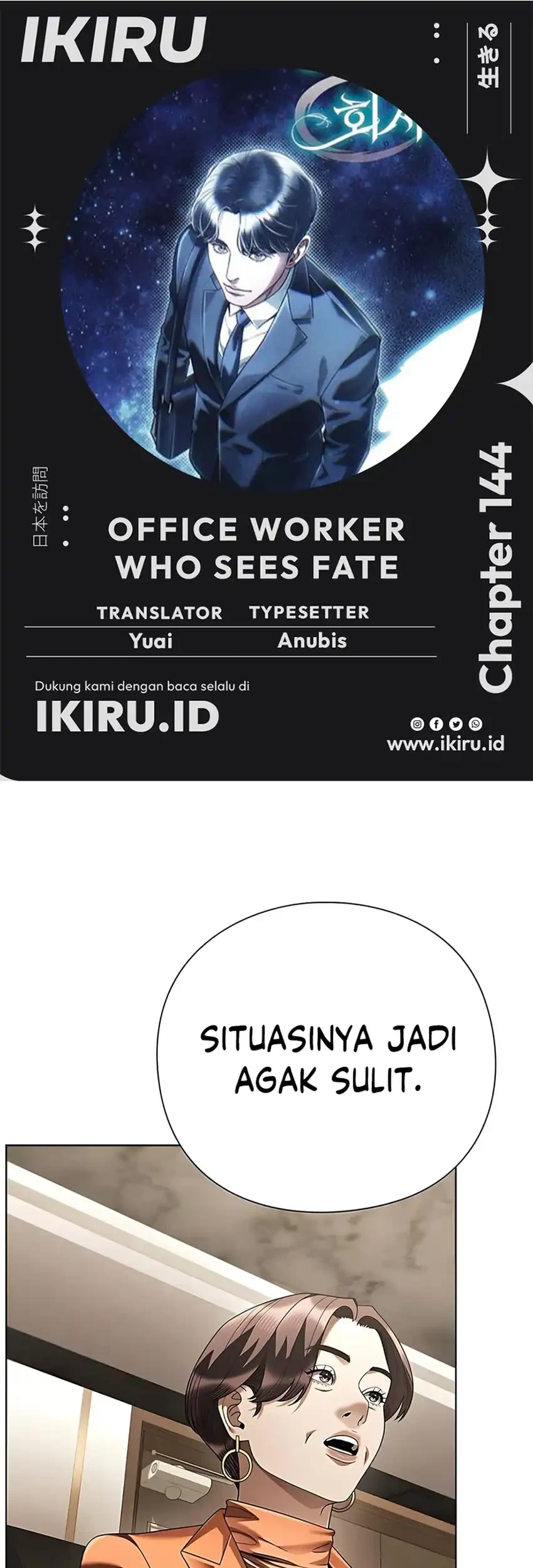 Komik Office Worker Who Sees Fate Chapter 144 gambar 1