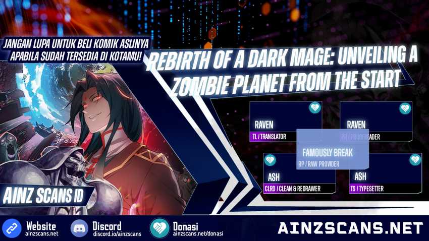Komik Rebirth of a Dark Mage: Unveiling a Zombie Planet from the Start Chapter 1 gambar 1