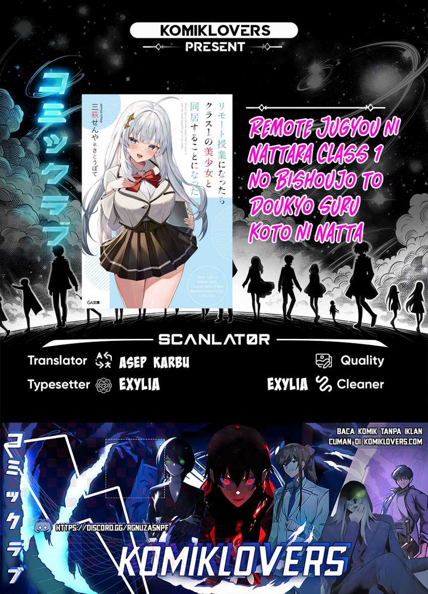 Komik Remote Jugyou ni Nattara Class 1 no Bishoujo to Doukyo Suru Koto ni Natta Chapter 2 gambar 1