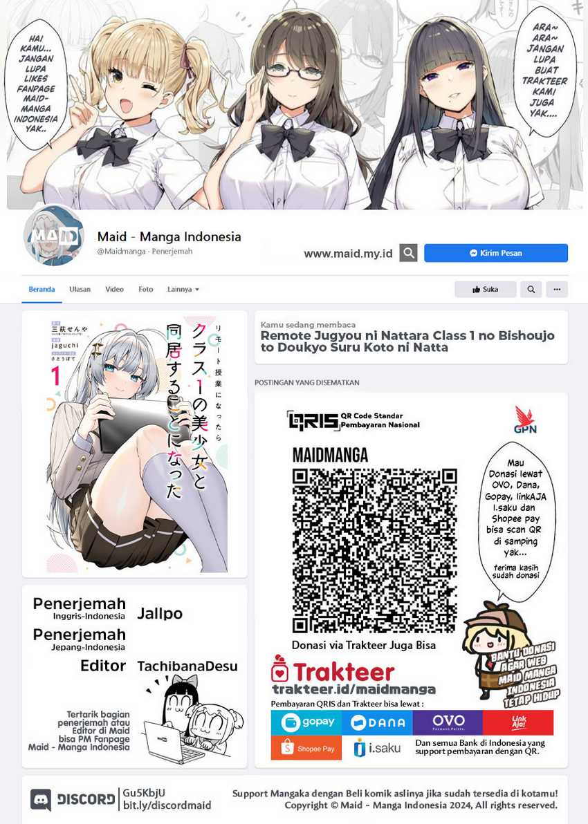 Manga Remote Jugyou ni Nattara Class 1 no Bishoujo to Doukyo Suru Koto ni Natta Chapter 7 gambar 2