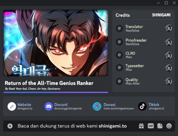 Komik Return Of The All-Time Genius Ranker Chapter 32 gambar 1