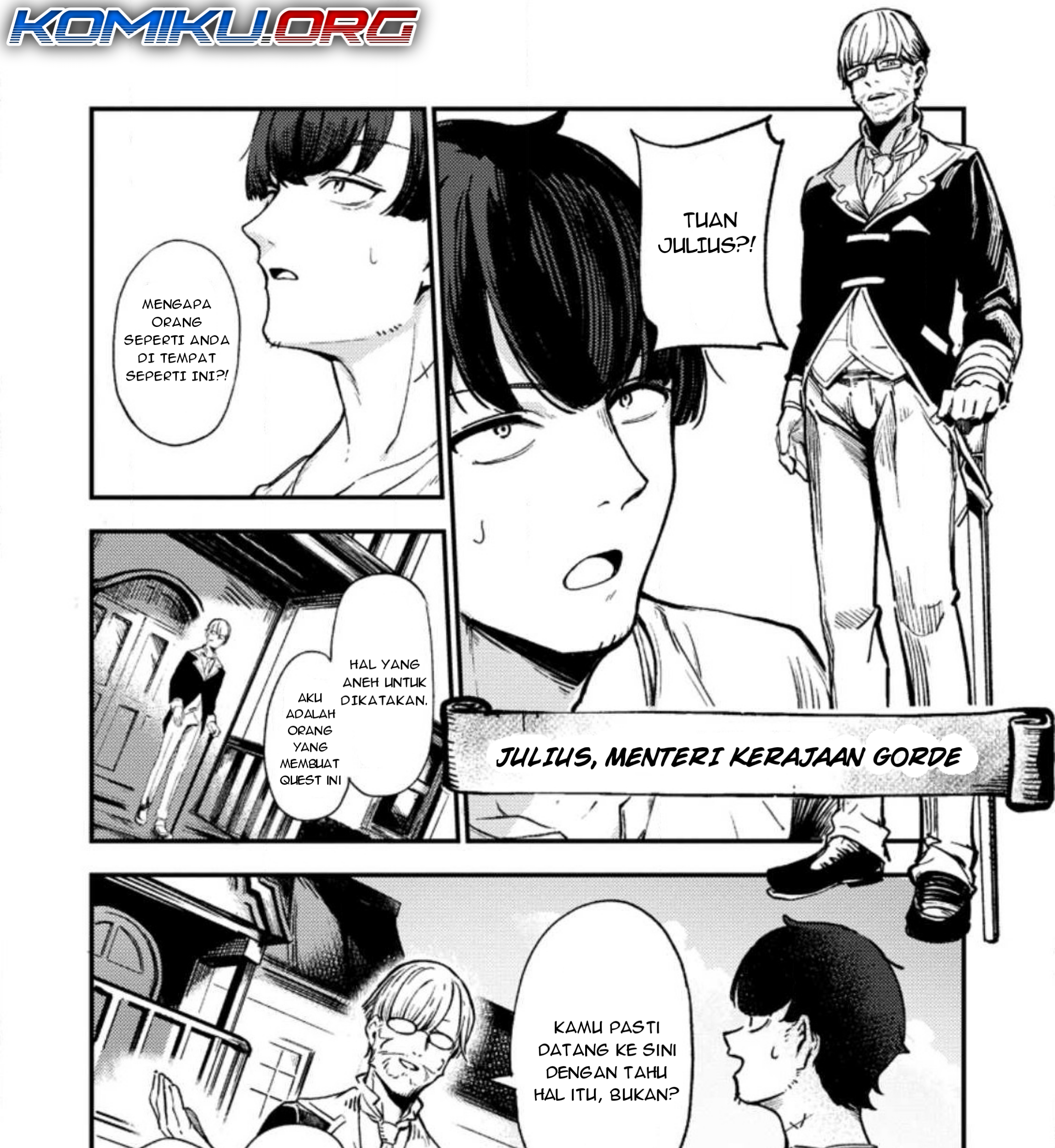 Manga Saikyou Kyuutei Shinan-yaku no Ossan, Tsuihousareta Hekichi de Musou Suru ~Maboroshi to Natta Shuzoku no Bishoujo-tachi wo Sodatete Henkyou wo Kaitaku~ Chapter 1.2 gambar 2