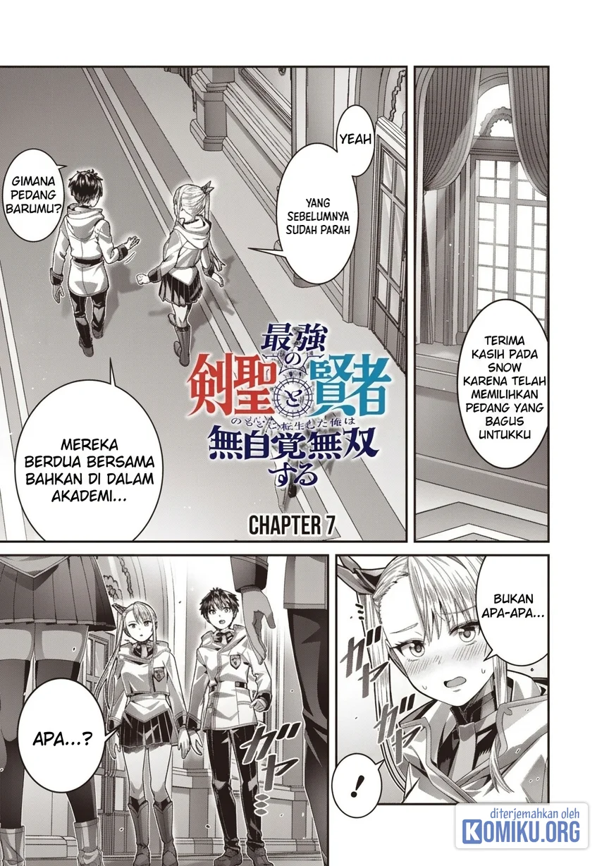 Komik Saikyou no Kensei to Kenja no moto ni Tenseishita Ore wa Mujikaku Musou suru Chapter 7 gambar 1
