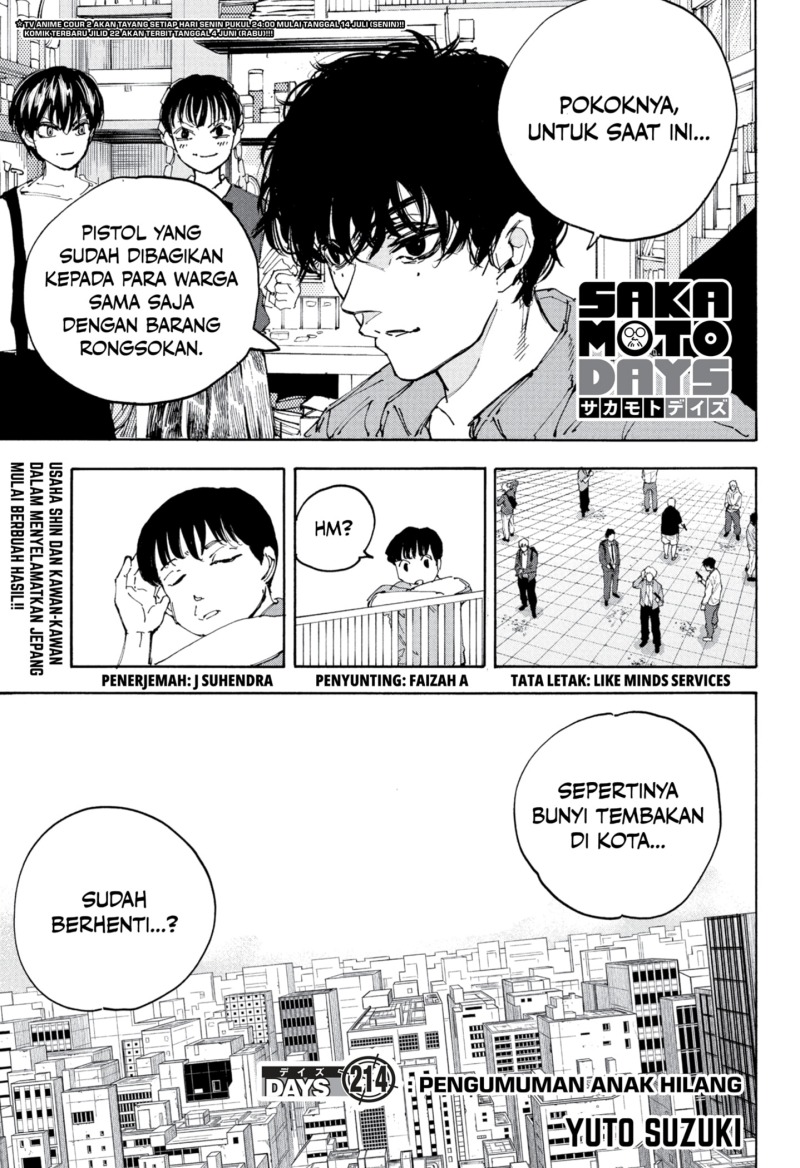Komik Sakamoto Days Chapter 214 gambar 1