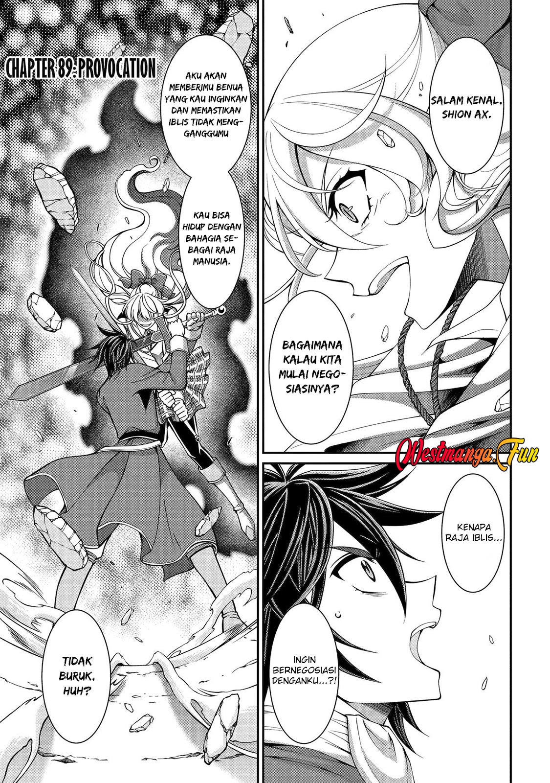 Manga Shikkoku tsukai no saikyo yusha nakama zen’in ni uragira retanode saikyo no mamono Chapter 89 gambar 2
