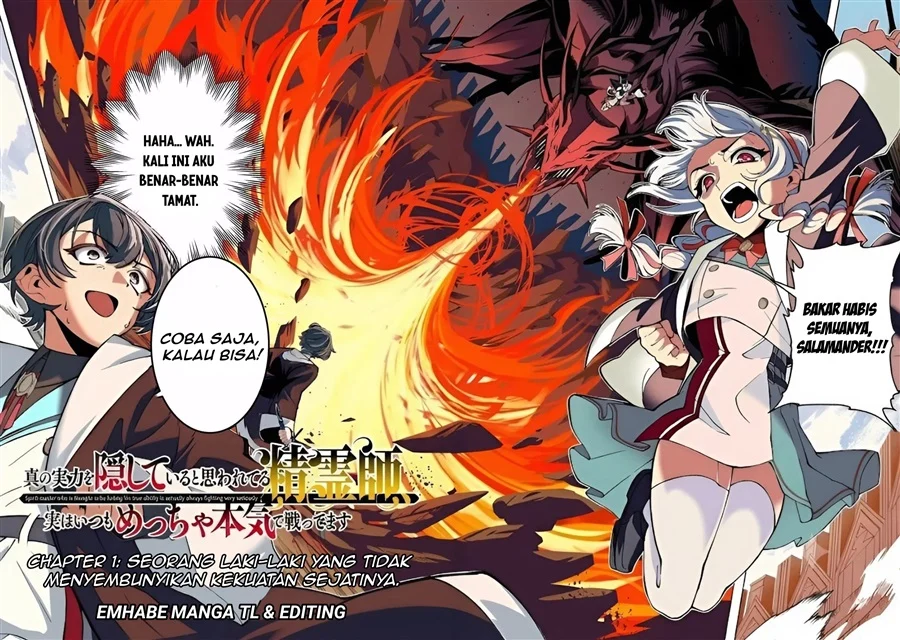 Shin no Jitsuryoku wo Kakushiteiru to Omowareteru Seireishi, Jitsuwa Itsumo Meccha Honki de Tatakattemasu Chapter 1 Gambar 3