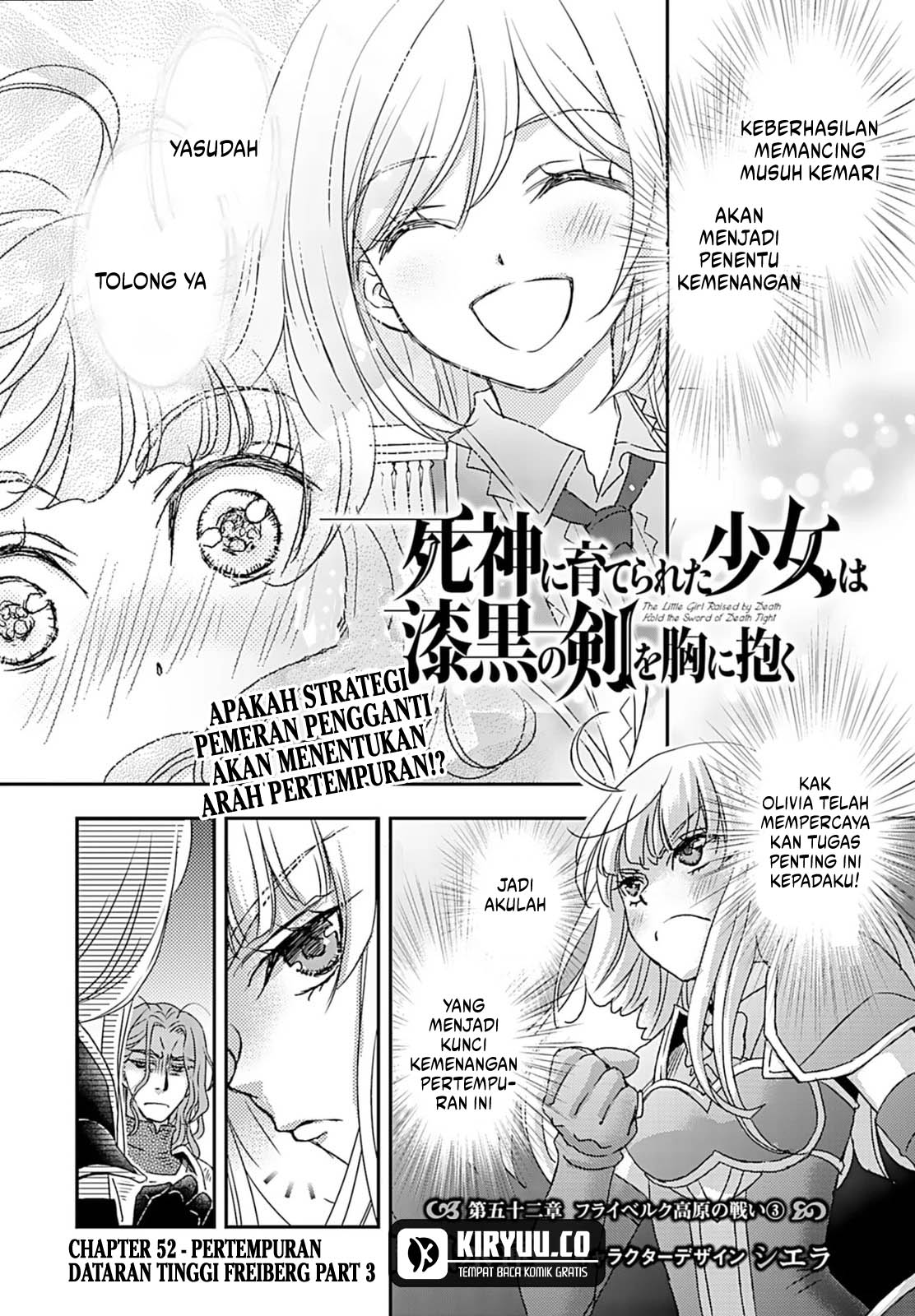 Manga Shinigami ni Sodaterareta Shoujo wa Shikkoku no Tsurugi wo Mune ni Idaku Chapter 52 gambar 2