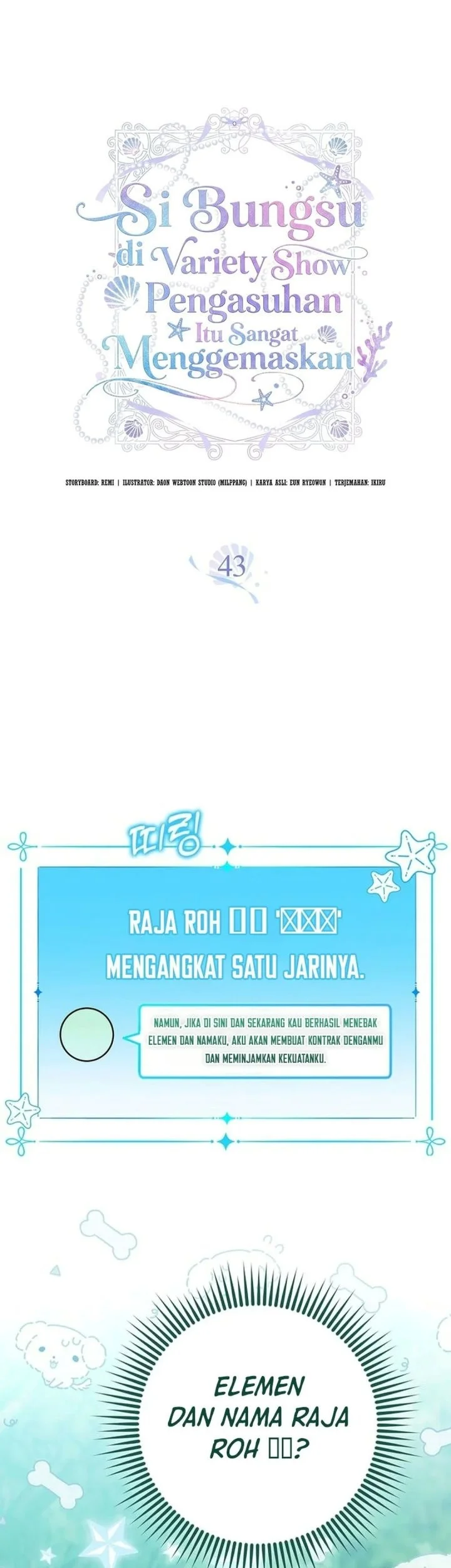 Manhwa Si Bungsu di Variety Show Pengasuhan Itu Sangat Menggemaskan Chapter 43 gambar 2