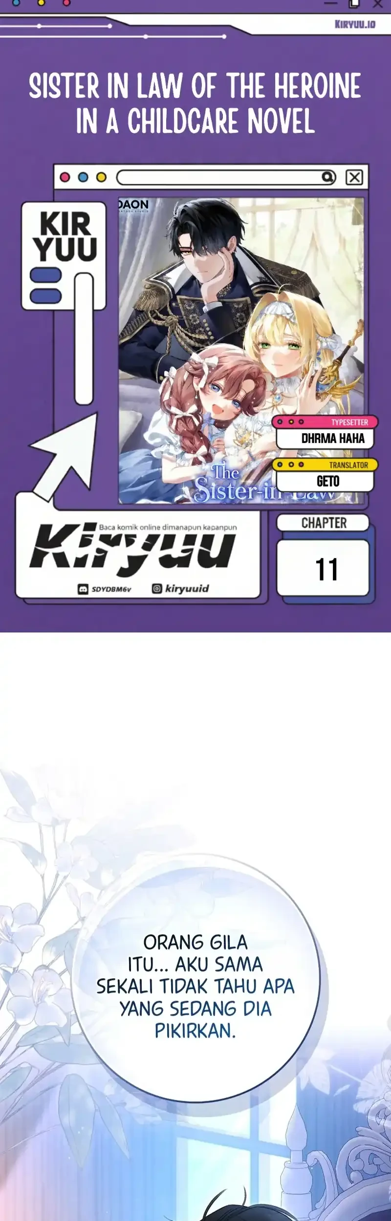 Komik Sister-in-law of the Heroine in a Childcare Novel Chapter 11 gambar 1