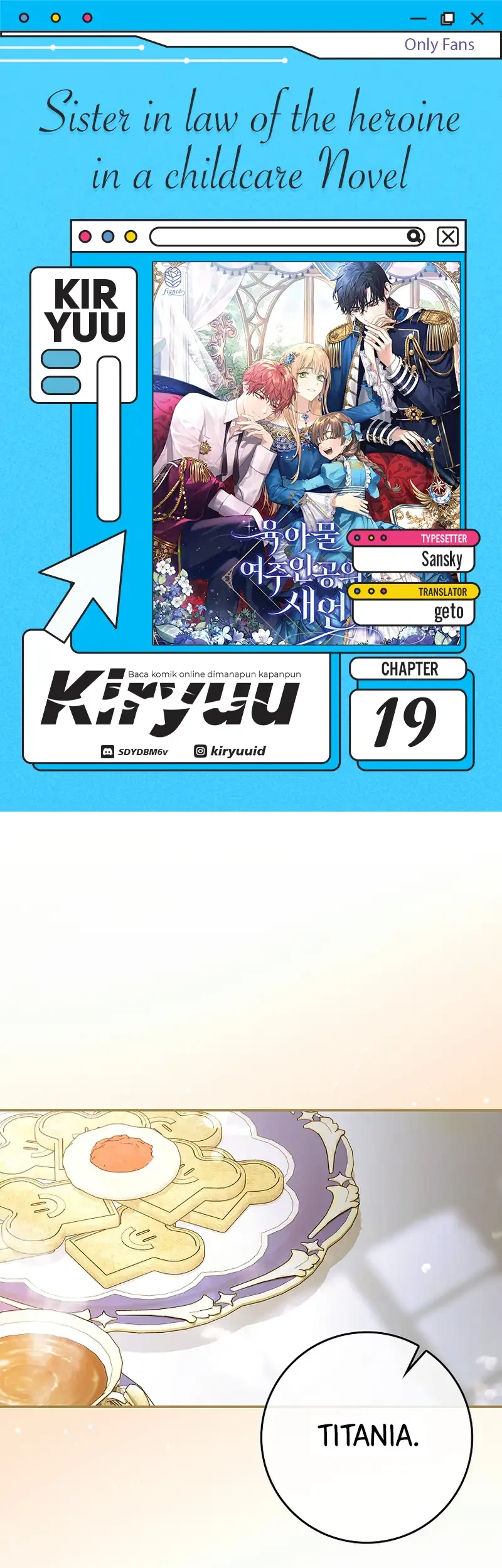 Komik Sister-in-law of the Heroine in a Childcare Novel Chapter 19 gambar 1