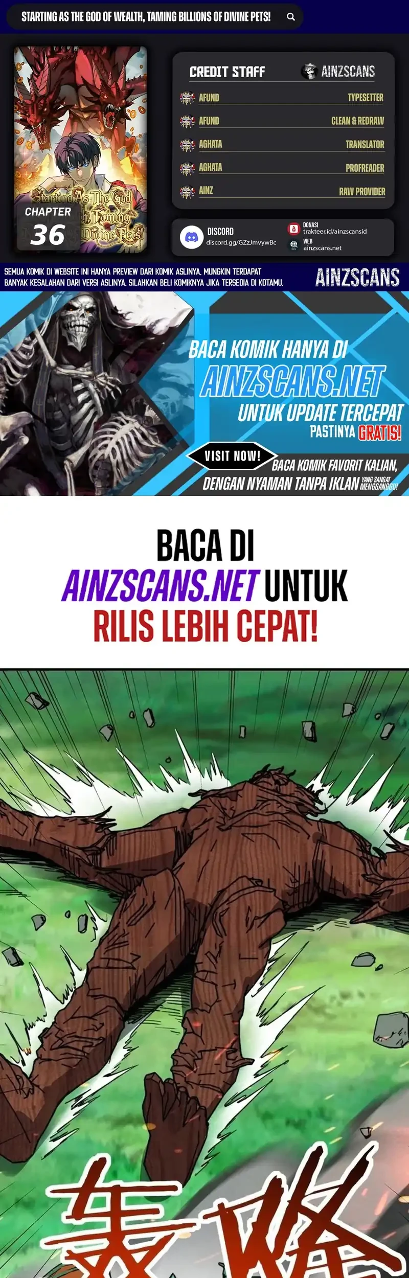 Komik Start by changing your job to the God of Wealth and taming billions of divine pets! Chapter 36 gambar 1