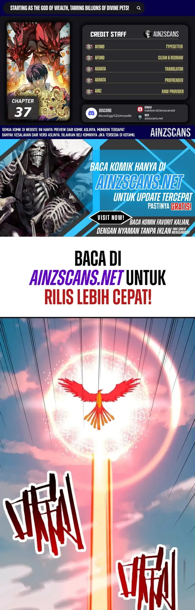Komik Start by changing your job to the God of Wealth and taming billions of divine pets! Chapter 37 gambar 1