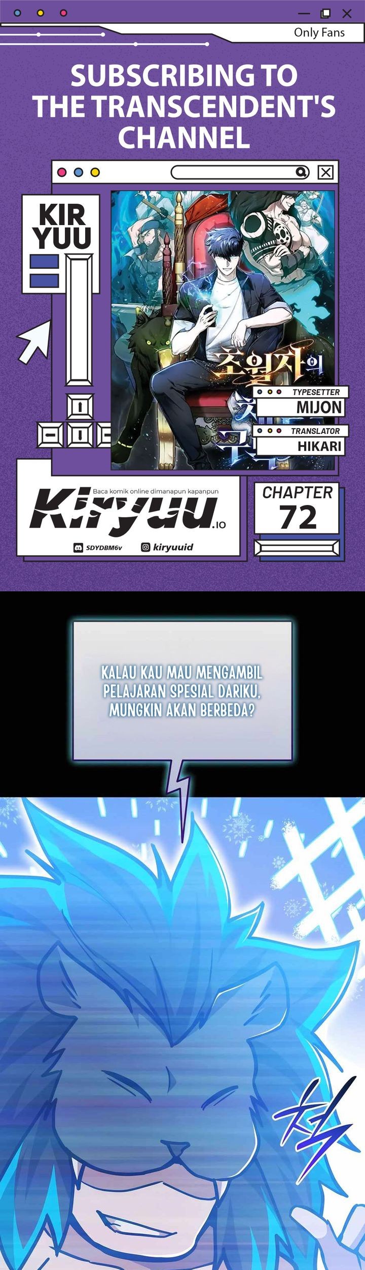Komik Subscribing to the Transcendent’s Channel Chapter 72 gambar 1