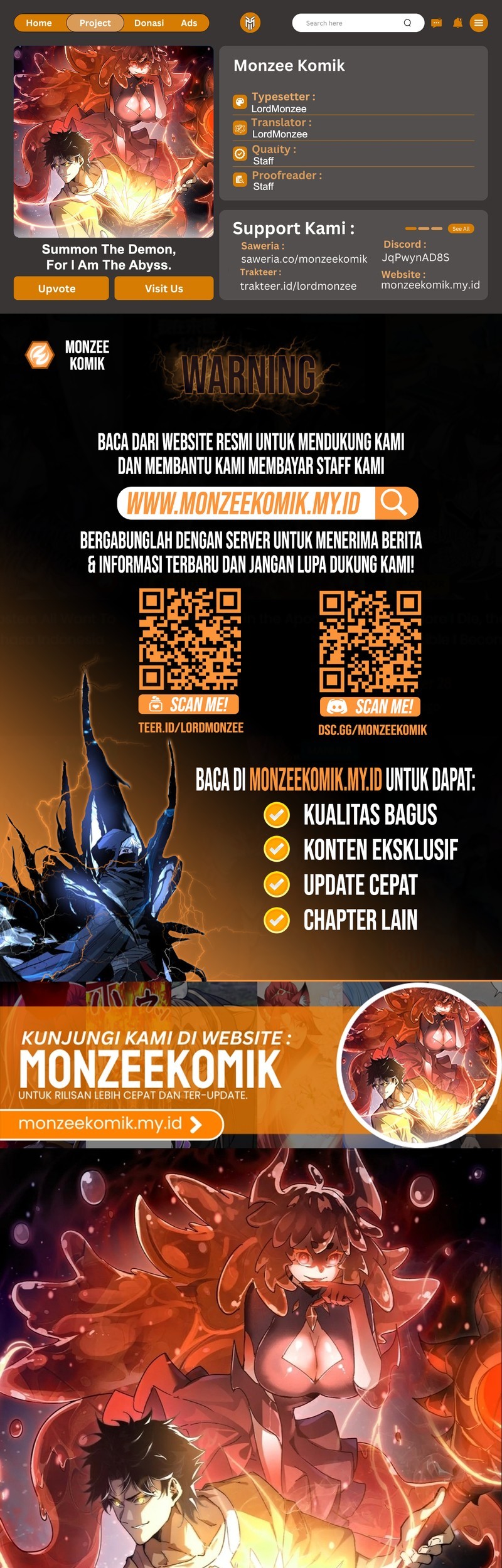 Komik Summon The Demon, For I Am The Abyss Chapter 8 gambar 1