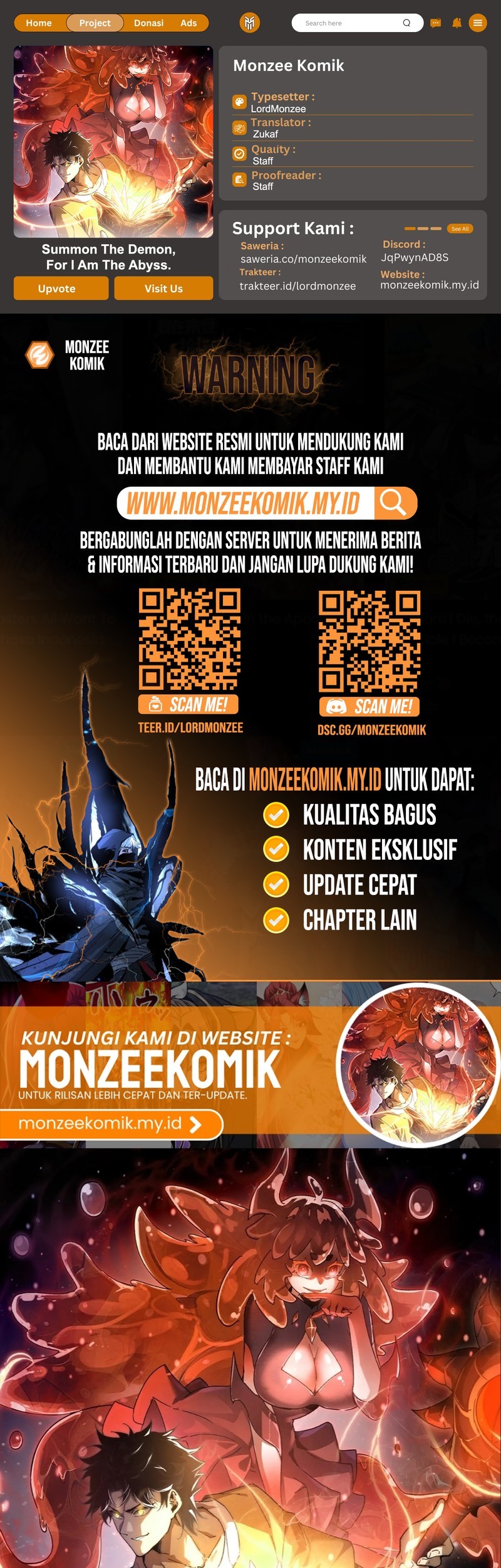 Komik Summon The Demon, For I Am The Abyss Chapter 9 gambar 1