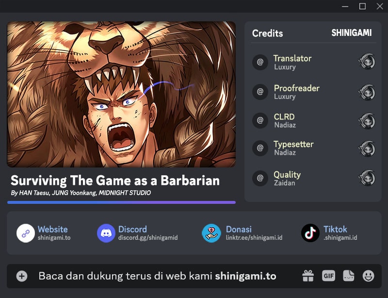 Komik Survive as a Barbarian in the Game Chapter 117 gambar 1