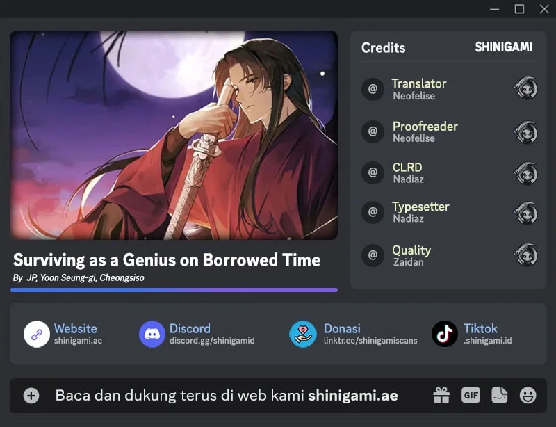 Komik Surviving as a Genius on Borrowed Time Chapter 85 gambar 1