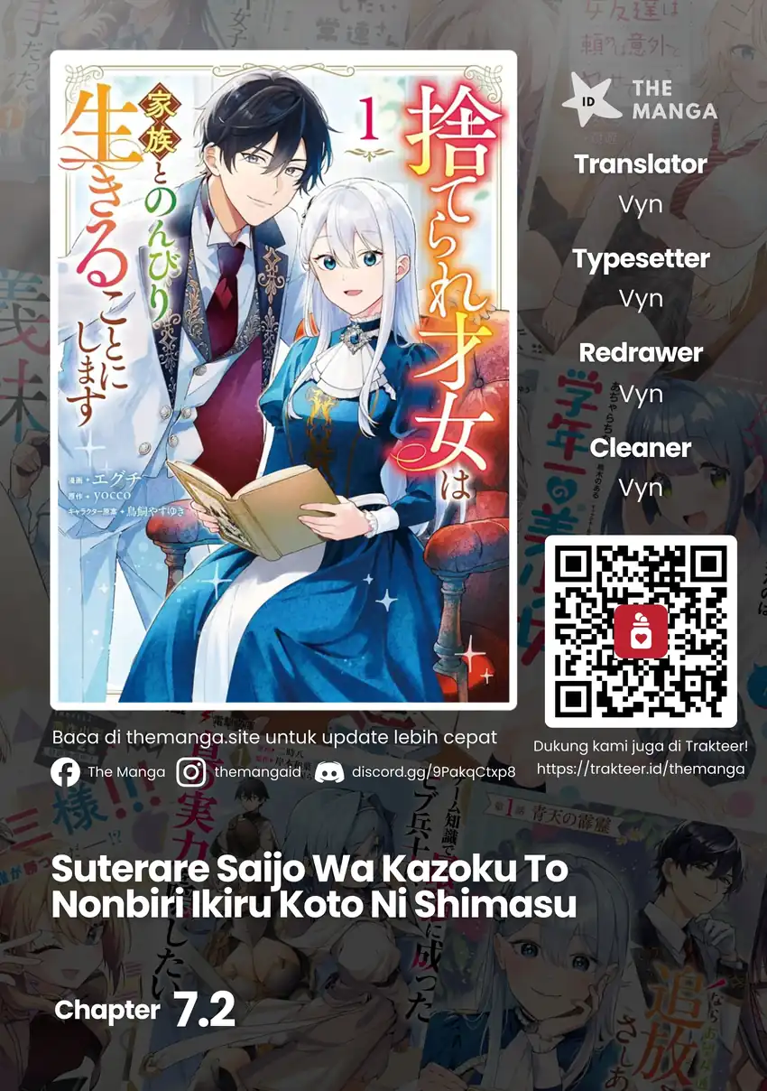 Komik Suterare Saijo Wa Kazoku To Nonbiri Ikiru Koto Ni Shimasu Chapter 7.2 gambar 1