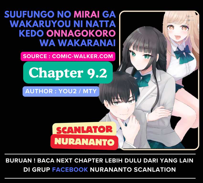 Komik Suufungo no Mirai ga Wakaru You ni Natta Kedo, Onnagokoro wa Wakaranai Chapter 9.2 gambar 1
