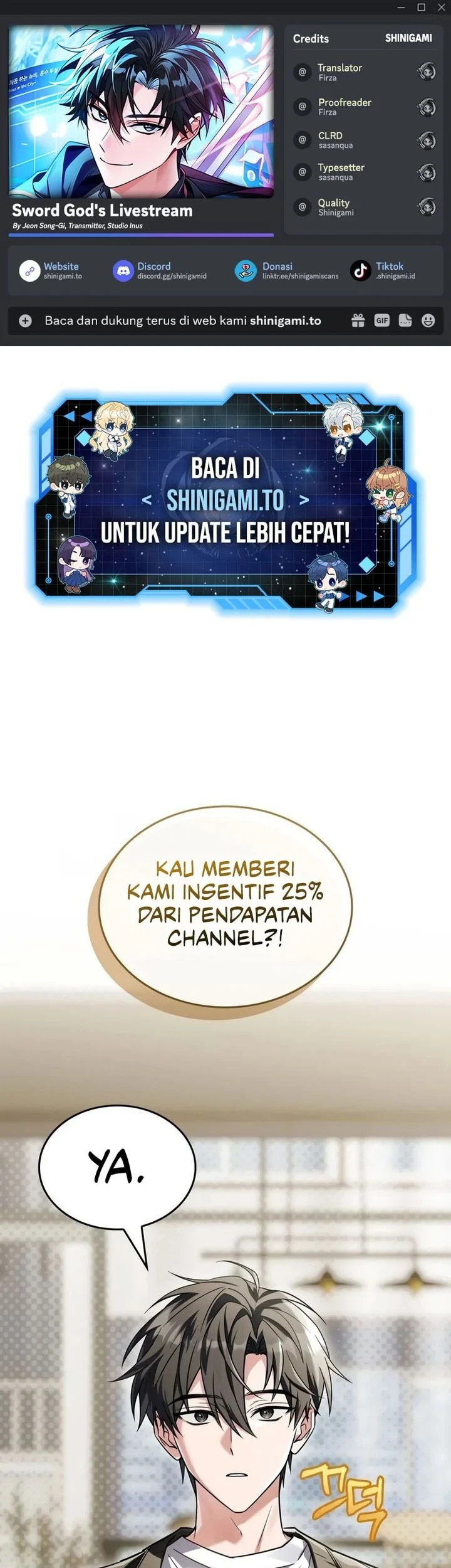 Komik Sword God's Livestream Chapter 30 gambar 1