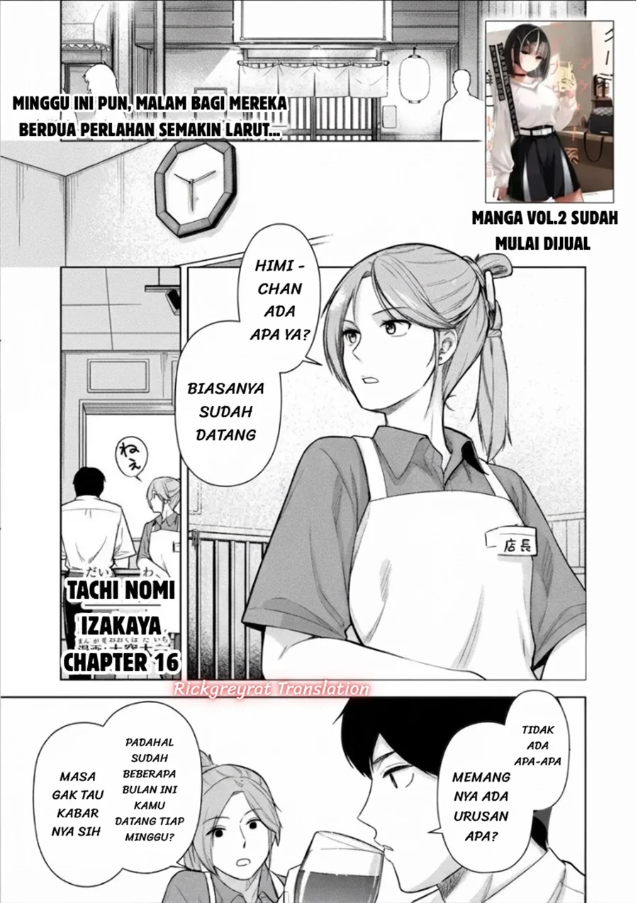 Manga Tachi Nomi Izakaya De Kei Joshidaisei Ga Tonari Ni Kuru Hanashi Chapter 16 gambar 2