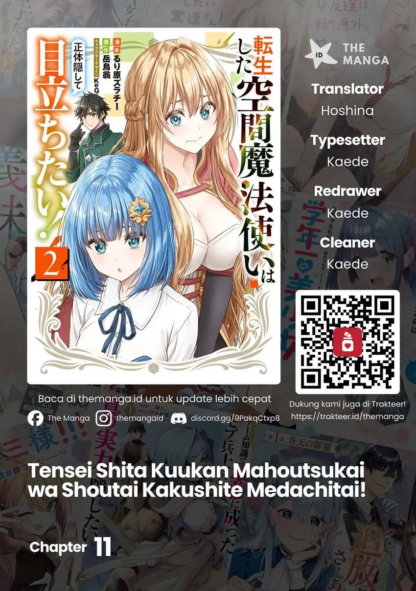 Komik Tensei Shita Kuukan Mahoutsukai wa Shoutai Kakushite Medachitai! Chapter 11 gambar 1