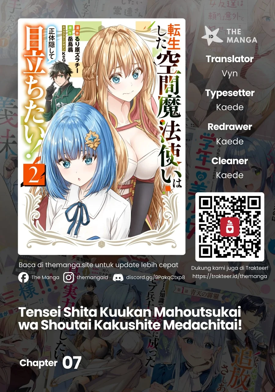Komik Tensei Shita Kuukan Mahoutsukai wa Shoutai Kakushite Medachitai! Chapter 7 gambar 1