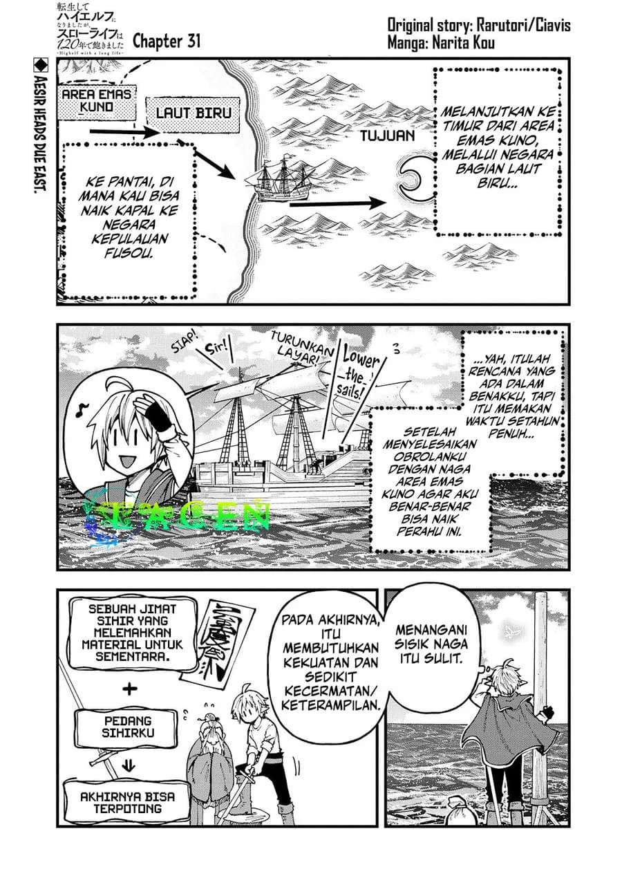 Komik Tensei Shite High Elf ni Narimashitaga, Slow Life wa 120-nen de Akimashita Chapter 31 gambar 1